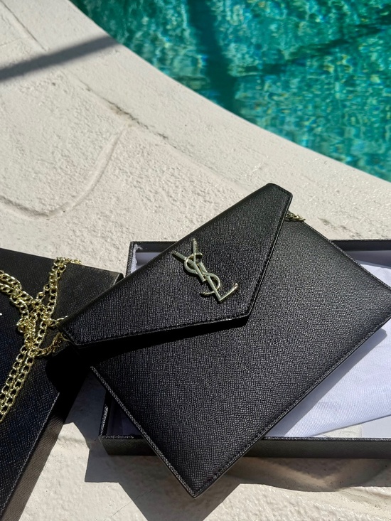 Yves Saint Laurent Handbags - YSL clutch envelope bag with chain